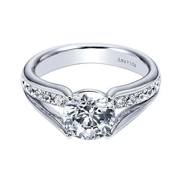 Amavida 18K White Gold Cathedral Diamond Engagement Mounting Your Jewelry Box Altoona, PA