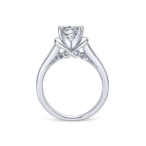 14K White Gold Diamond Solitaire Engagement Mounting Image 2 Your Jewelry Box Altoona, PA
