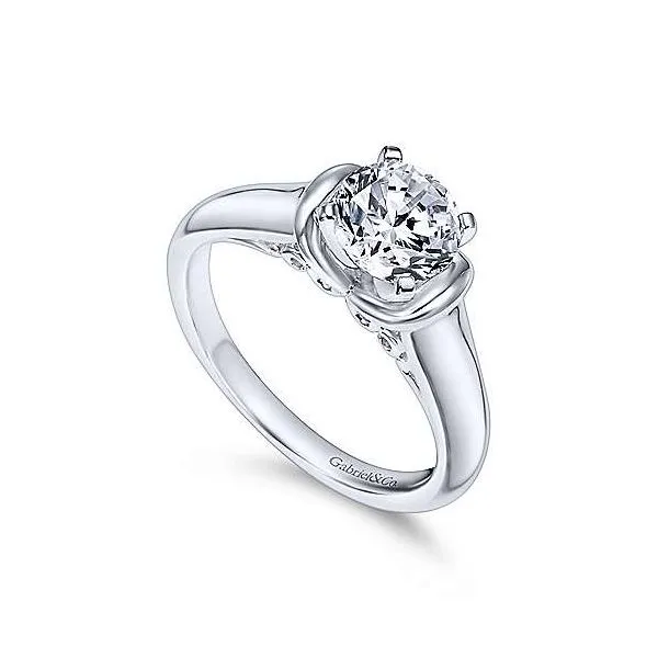 14K White Gold Diamond Solitaire Engagement Mounting Image 3 Your Jewelry Box Altoona, PA