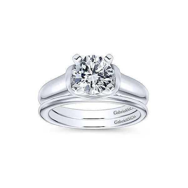 14K White Gold Diamond Solitaire Engagement Mounting Image 4 Your Jewelry Box Altoona, PA