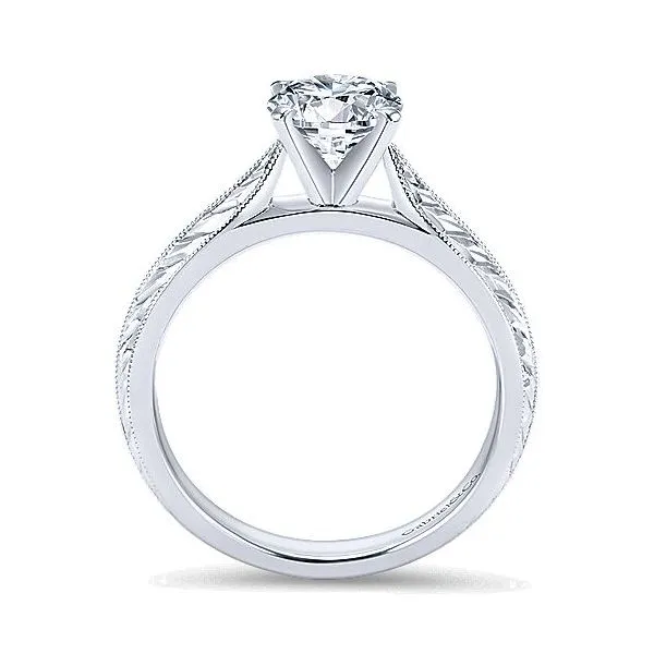 14K White Gold Vintage Solitaire Engagement Mounting Image 2 Your Jewelry Box Altoona, PA