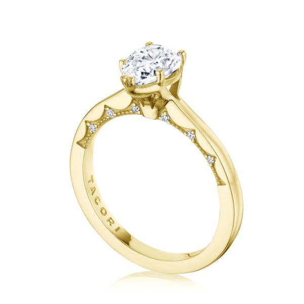 Tacori 14K Yellow Gold Pear Diamond Engagement Ring Image 3 Your Jewelry Box Altoona, PA