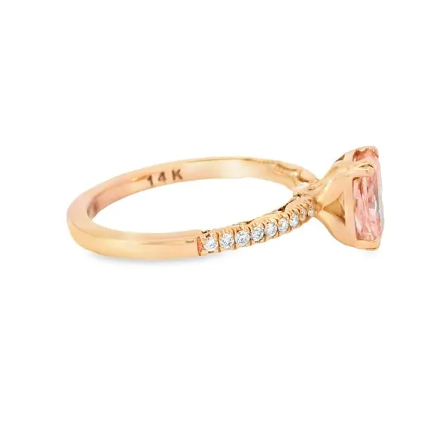 Tacori 14K Rose Gold Emerald Diamond Pave Engagement Ring Image 4 Your Jewelry Box Altoona, PA