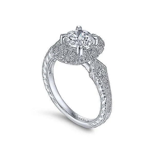 14K White Gold Diamond Vintage Engagement Mounting Image 2 Your Jewelry Box Altoona, PA