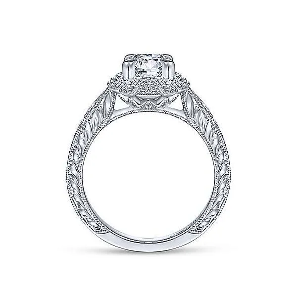 14K White Gold Diamond Vintage Engagement Mounting Image 3 Your Jewelry Box Altoona, PA