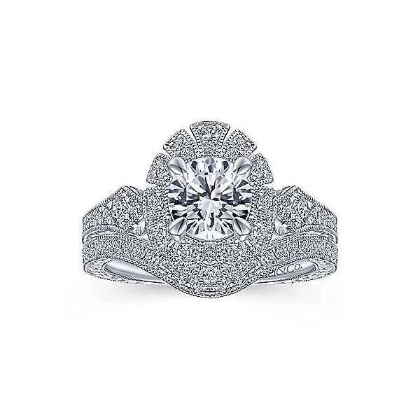 14K White Gold Diamond Vintage Engagement Mounting Image 5 Your Jewelry Box Altoona, PA
