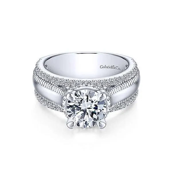 Gabriel & Co 14K White Gold Diamond Engagement Ring Your Jewelry Box Altoona, PA