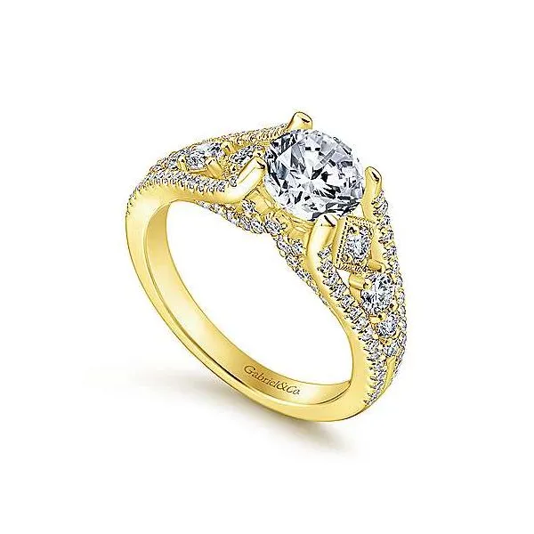 Gabriel & Co 14K Yellow Gold Engagement Ring Image 3 Your Jewelry Box Altoona, PA