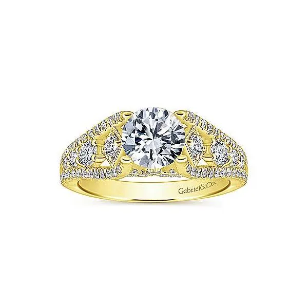Gabriel & Co 14K Yellow Gold Engagement Ring Image 4 Your Jewelry Box Altoona, PA