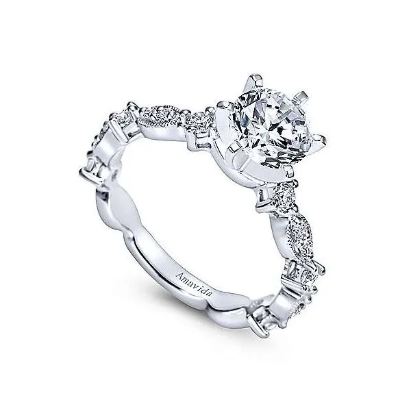 Amavida 18K White Gold Diamond Engagement Ring Image 3 Your Jewelry Box Altoona, PA