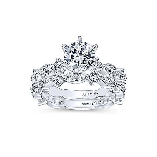 Amavida 18K White Gold Diamond Engagement Ring Image 4 Your Jewelry Box Altoona, PA