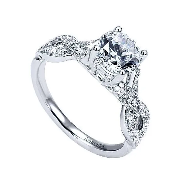 Amavida 18K White Gold Diamond Engagement Ring Image 3 Your Jewelry Box Altoona, PA