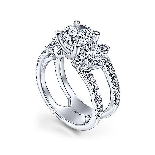 Amavida 18K White Gold Diamond Engagement Ring Image 2 Your Jewelry Box Altoona, PA