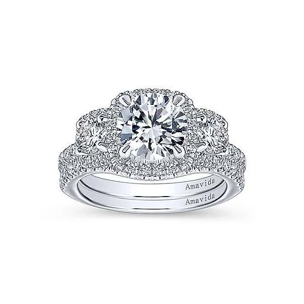 Amavida 18K White Gold Diamond Engagement Ring Image 4 Your Jewelry Box Altoona, PA