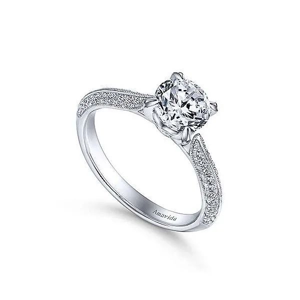 Amavida 18K White Gold Diamond Engagement Ring Image 3 Your Jewelry Box Altoona, PA