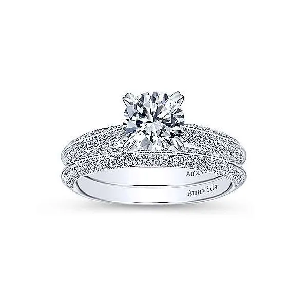 Amavida 18K White Gold Diamond Engagement Ring Image 4 Your Jewelry Box Altoona, PA