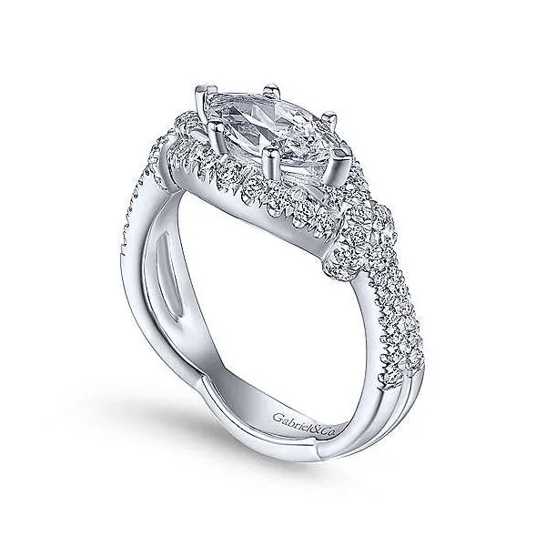 Gabriel & Co East West Diamond Engagement Ring Image 2 Your Jewelry Box Altoona, PA