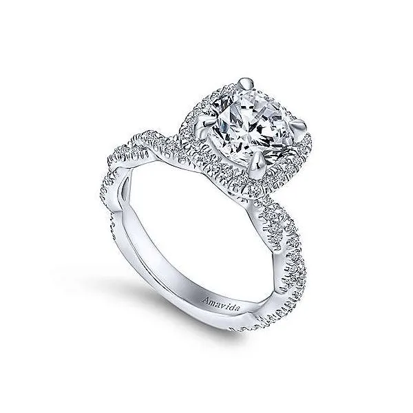 Amavida 18K White Gold Diamond Engagement Ring Image 3 Your Jewelry Box Altoona, PA