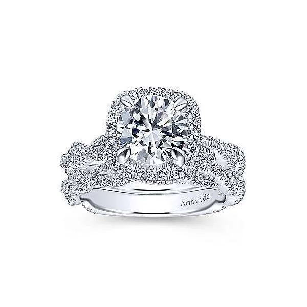 Amavida 18K White Gold Diamond Engagement Ring Image 4 Your Jewelry Box Altoona, PA