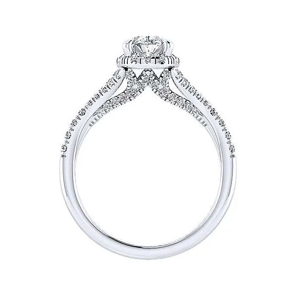 Gabriel & Co Oval Halo Diamond Engagement Ring Image 2 Your Jewelry Box Altoona, PA