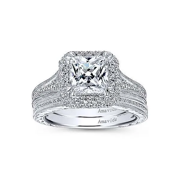 Amavida 18K White Gold Diamond Engagement Ring Image 4 Your Jewelry Box Altoona, PA