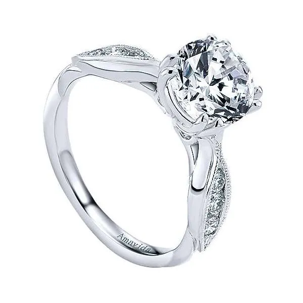Amavida 18K White Gold Diamond Engagement Ring Image 3 Your Jewelry Box Altoona, PA