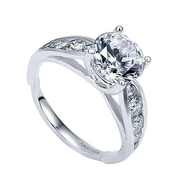 Amavida 18K White Gold Diamond Engagement Ring Image 3 Your Jewelry Box Altoona, PA