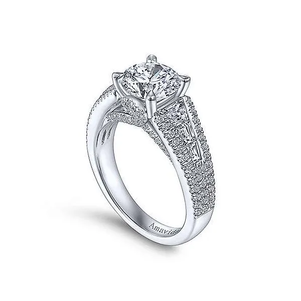 Amavida 18K White Gold Diamond Engagement Ring Image 2 Your Jewelry Box Altoona, PA