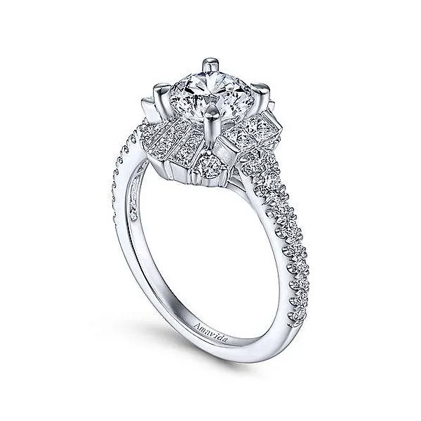 Amavida 18K White Gold Diamond Engagement Ring Image 2 Your Jewelry Box Altoona, PA