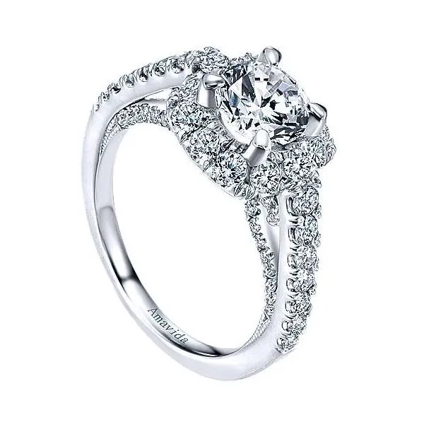 Amavida 18K White Gold Diamond Engagement Ring Image 3 Your Jewelry Box Altoona, PA