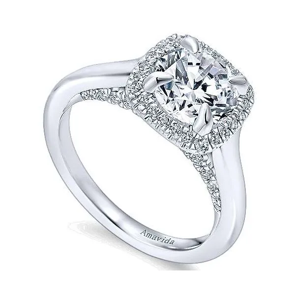 Amavida 18K White Gold Diamond Engagement Ring Image 3 Your Jewelry Box Altoona, PA