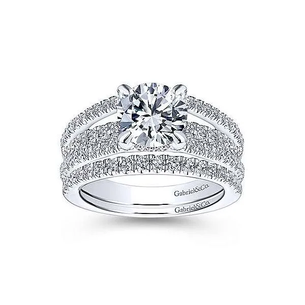Gabriel & Co 14K White Gold Diamond Engagement Ring Image 4 Your Jewelry Box Altoona, PA