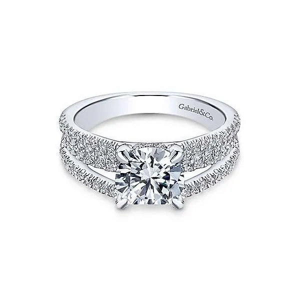 Gabriel & Co 14K White Gold Diamond Engagement Ring Your Jewelry Box Altoona, PA