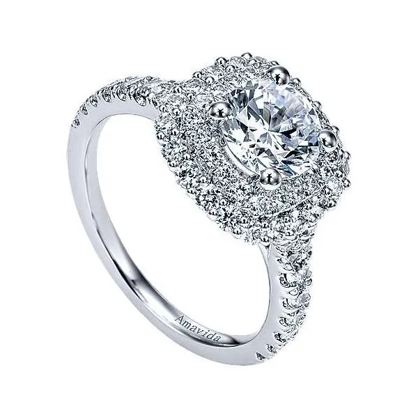 Amavida 18K White Gold Diamond Engagement Ring Image 3 Your Jewelry Box Altoona, PA