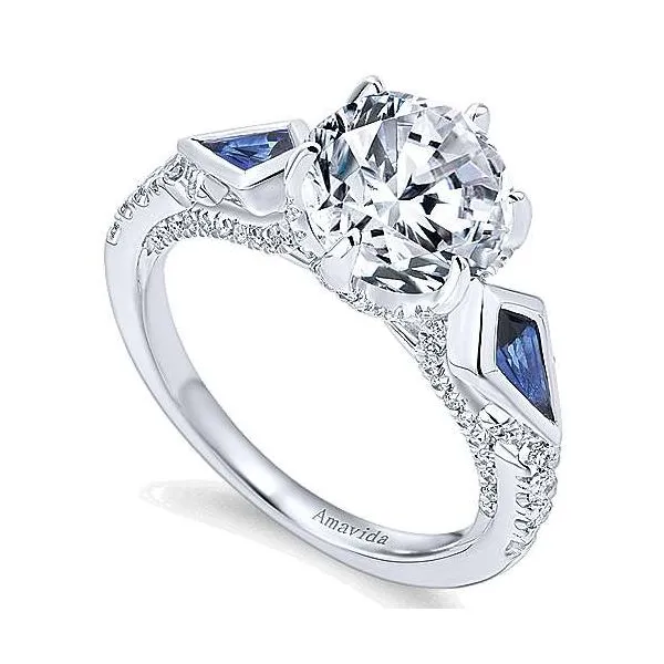 Amavida 18K White Gold Diamond Engagement Ring Image 3 Your Jewelry Box Altoona, PA