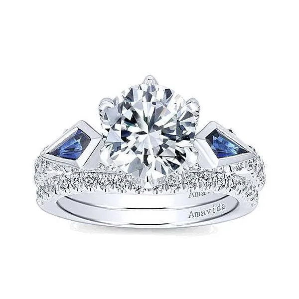 Amavida 18K White Gold Diamond Engagement Ring Image 4 Your Jewelry Box Altoona, PA