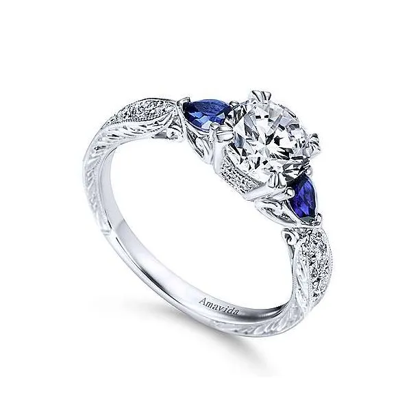Amavida 18K White Gold Diamond Engagement Ring Image 3 Your Jewelry Box Altoona, PA