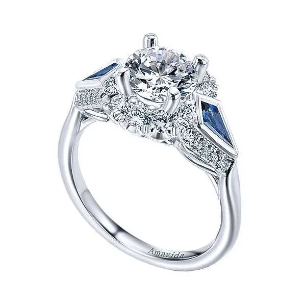 Amavida 18K White Gold Diamond Engagement Ring Image 3 Your Jewelry Box Altoona, PA
