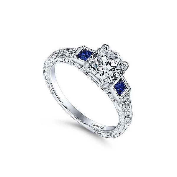 Amavida 18K White Gold Diamond Engagement Ring Image 3 Your Jewelry Box Altoona, PA