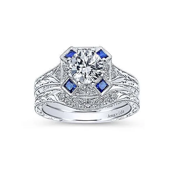 Amavida 18K White Gold Diamond Engagement Ring Image 4 Your Jewelry Box Altoona, PA
