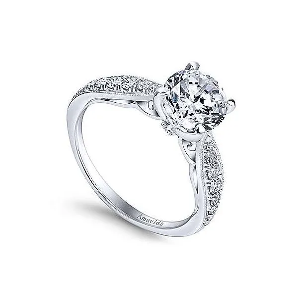 Amavida 18K White Gold Diamond Engagement Ring Image 3 Your Jewelry Box Altoona, PA