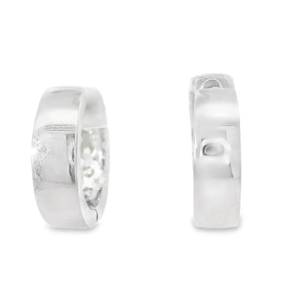 Diamond Bezel Millgrain Hoop Earrings Image 3 Your Jewelry Box Altoona, PA