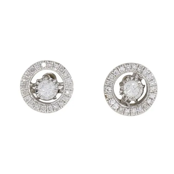 14K WG Rhythm of Love Diamond Halo Earrings Your Jewelry Box Altoona, PA
