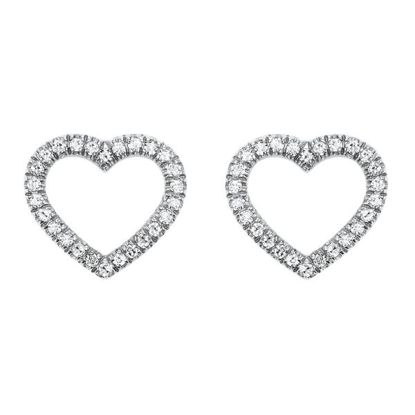 White Gold Diamond Heart Earrings Your Jewelry Box Altoona, PA
