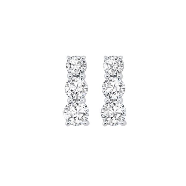 Three Stone Diamond Earrings Your Jewelry Box Altoona, PA