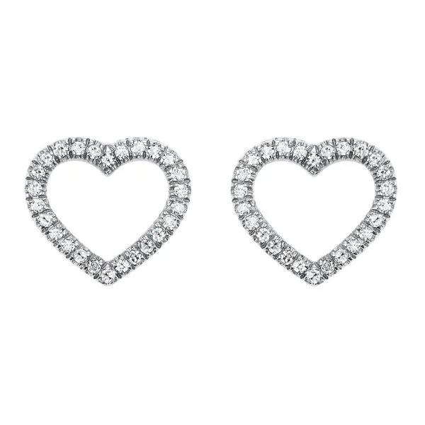 White Gold Diamond Heart Earrings Your Jewelry Box Altoona, PA