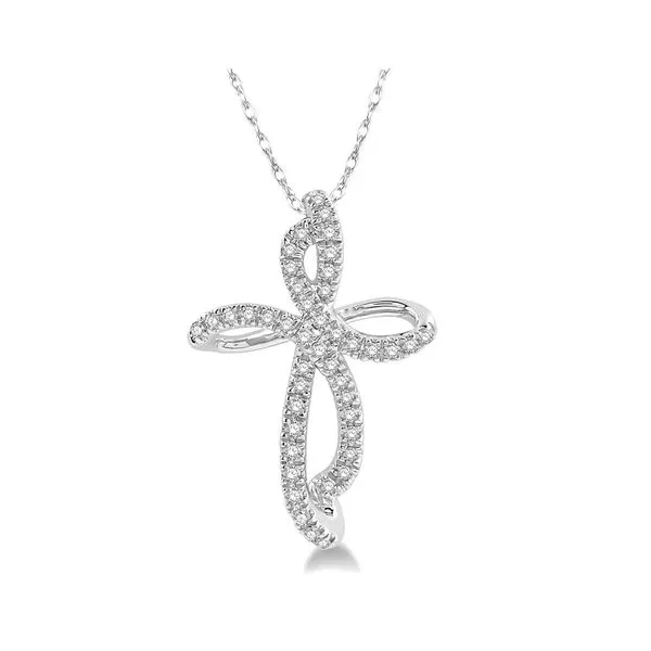 White Gold Diamond Cross Necklace Your Jewelry Box Altoona, PA