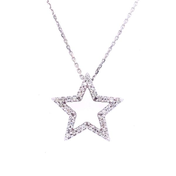 White Gold Diamond Star Pendant Image 2 Your Jewelry Box Altoona, PA