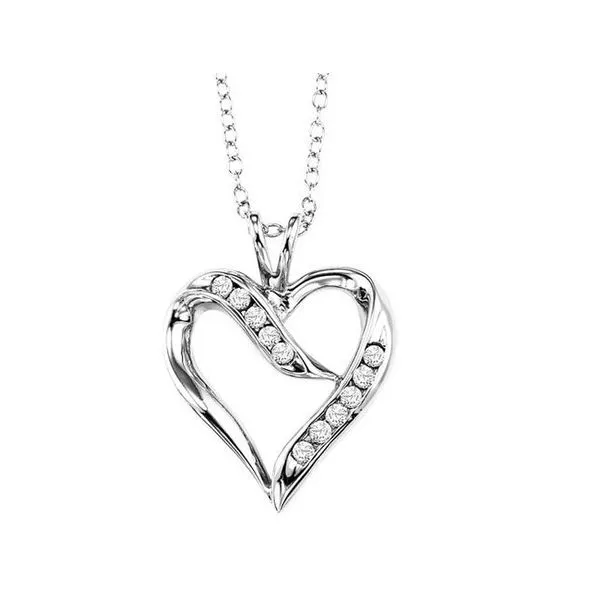 Silver Diamond Heart Necklace Your Jewelry Box Altoona, PA