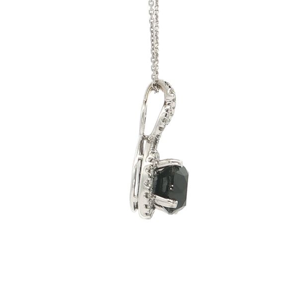 Black Diamond Halo Pendant Image 4 Your Jewelry Box Altoona, PA